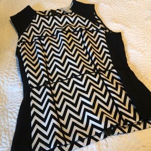Fit and flare chevron top